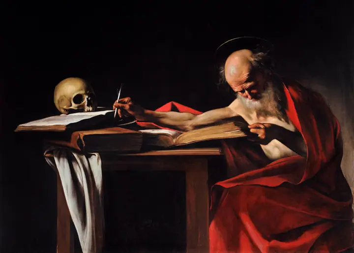 San Jerónimo escribiendo, Caravaggio
