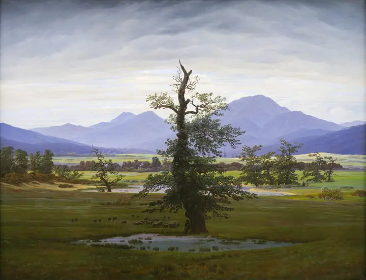El árbol solitario, Caspar David Friedrich