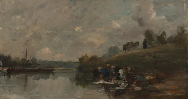 Auvers (lavanderas), Charles-François Daubigny