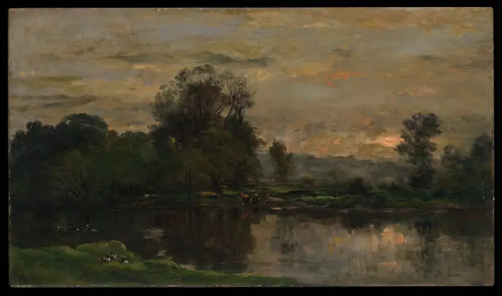 Paisaje con patos, Charles-François Daubigny