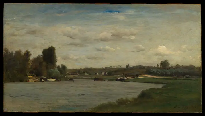 Paisaje junto a un río, Charles-François Daubigny