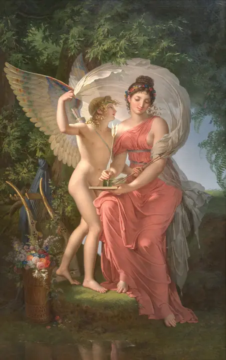 Erato, musa de la Poesía Lírica, Charles Meynier