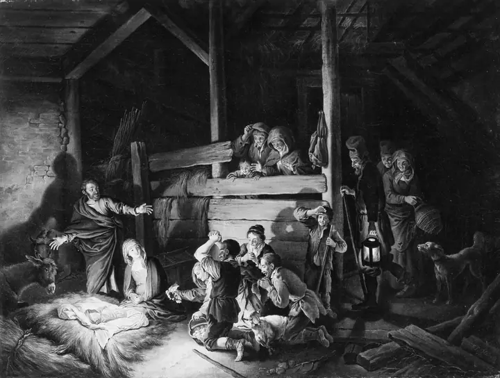 La adoración de los pastores, Christian Wilhelm Ernst Dietrich