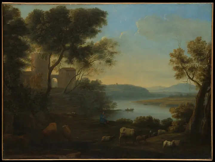 Paisaje pastoral, la campiña romana, Claude Lorrain