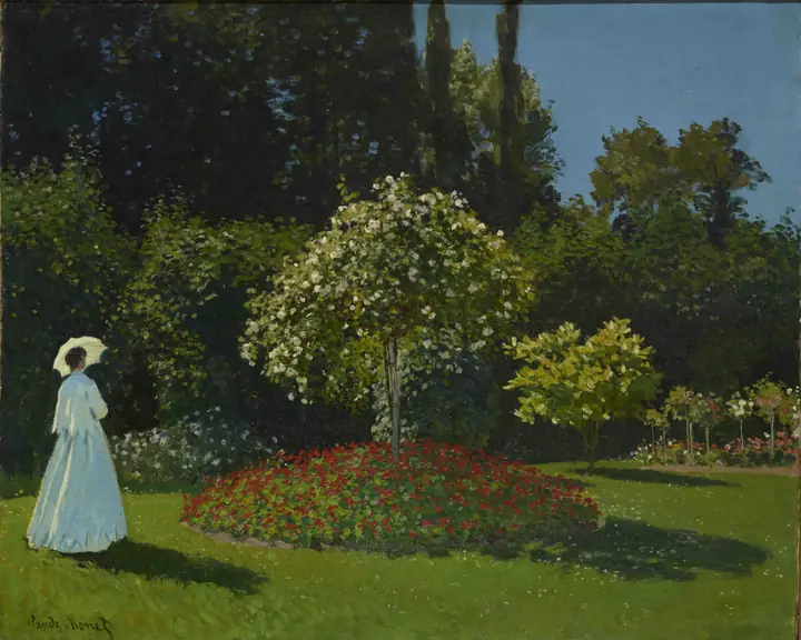 Mujer en el jardín, Claude Monet