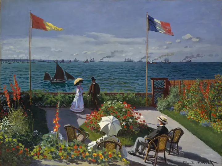 Terraza en Sainte-Adresse, Claude Monet