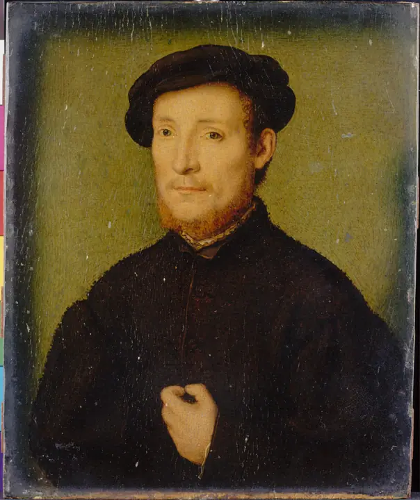 Retrato de un hombre con la mano en el pecho, Corneille de Lyon