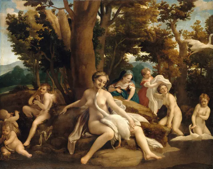 Leda y el cisne, Correggio