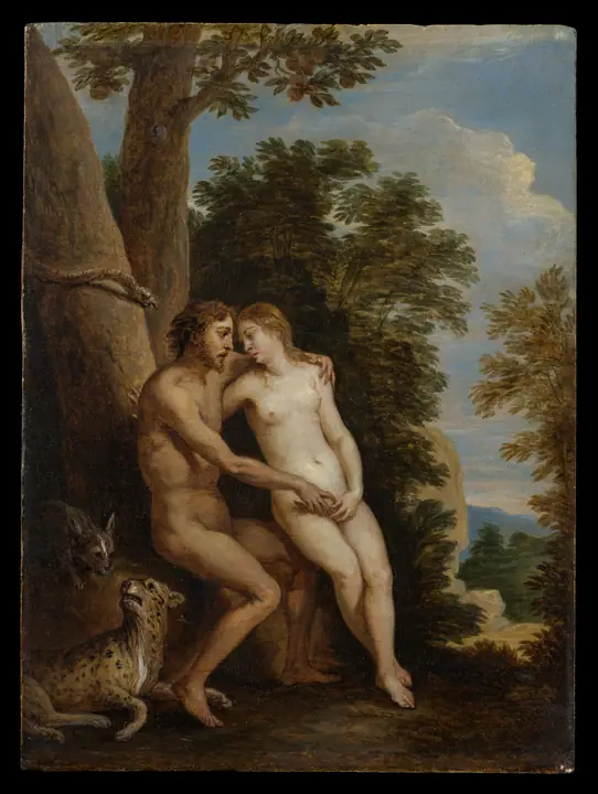 Adán y Eva en el Paraíso, David Teniers el Joven