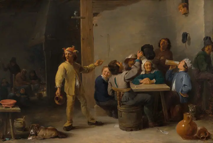 Campesinos celebrando la fiesta de Reyes, David Teniers el Joven