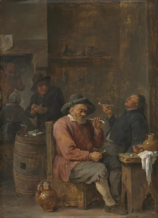 Campesinos fumando en una taberna, David Teniers el Joven