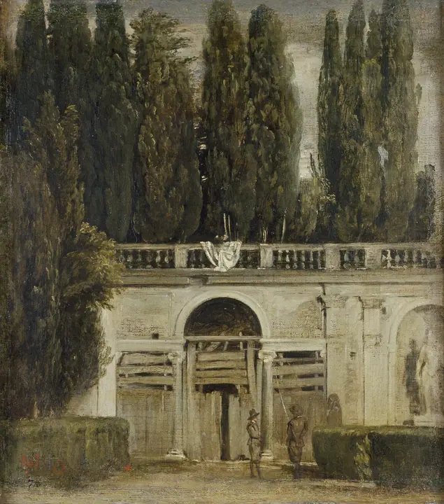 Vista del jardín de la Villa Médicis en Roma, Diego Velázquez