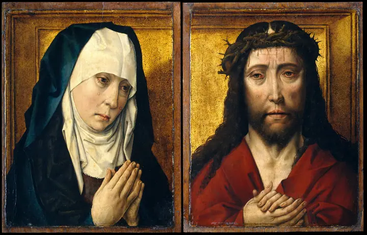 La Virgen Dolorosa; Cristo coronado de espinas, Dieric Bouts