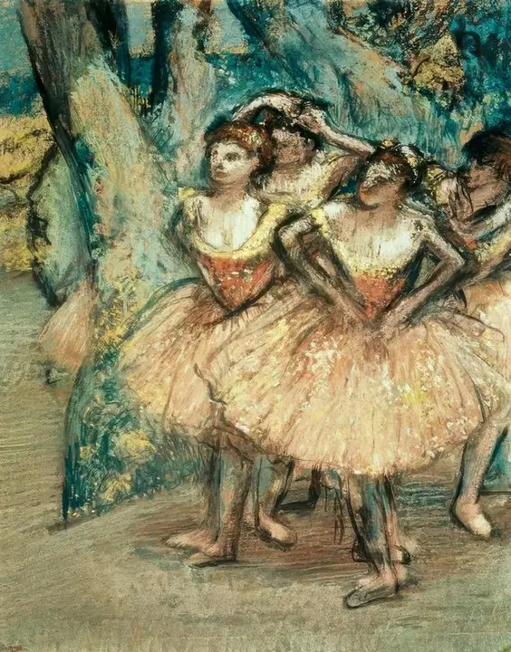 Bailarinas en rosa, Edgar Degas