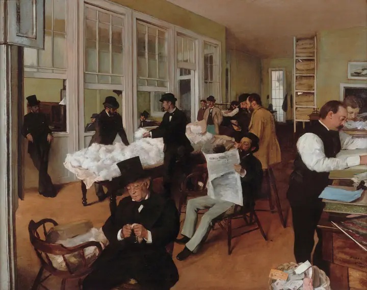 La bolsa de algodón de Nueva Orleans, Edgar Degas