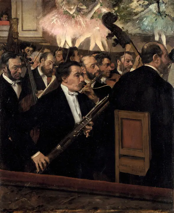 Músicos en la orquesta, Edgar Degas