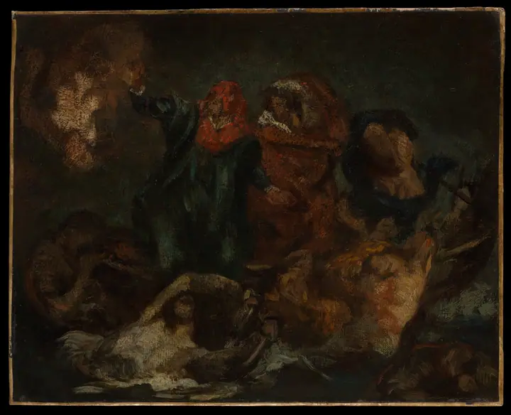 Copia de La barca de Dante de Delacroix, Édouard Manet