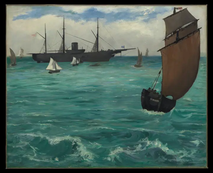 El Kearsarge en Boulogne, Édouard Manet