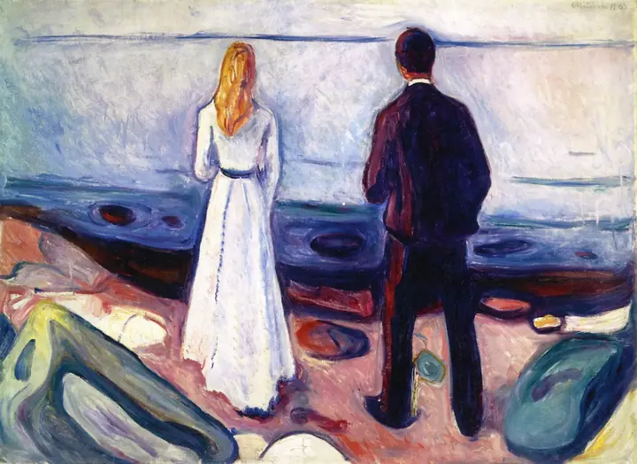 Dos personas solas, Edvard Munch