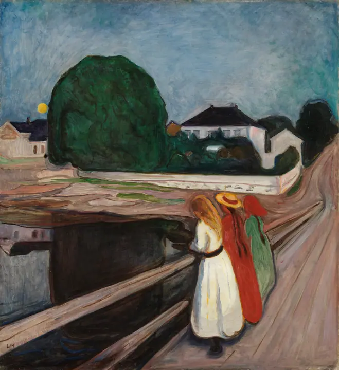 Muchachas en el puente, Edvard Munch