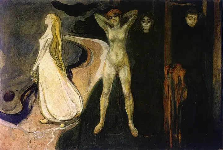 Mujer en tres etapas, Edvard Munch