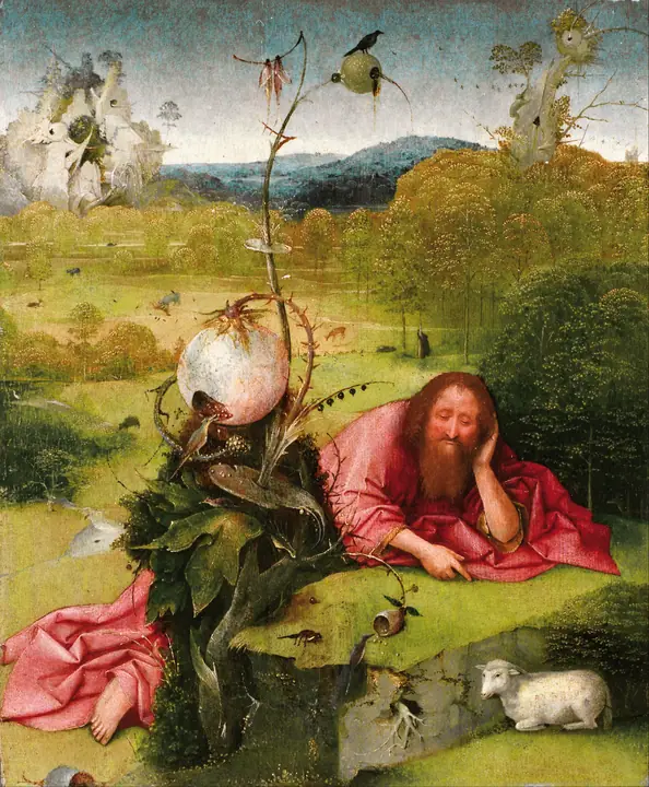 San Juan Bautista en meditación, El Bosco