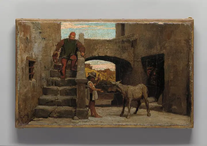 La fábula del molinero, su hijo y el burro n.º 1, Elihu Vedder