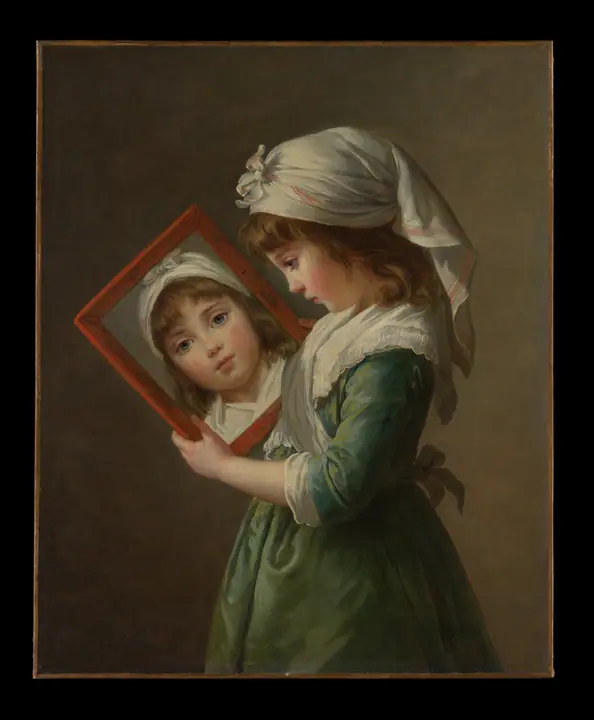 Julie Le Brun (1780-1819) mirándose al espejo, Élisabeth Vigée Le Brun