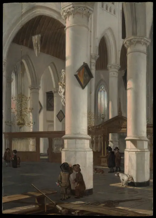 Interior de la Oude Kerk, Delft, Emanuel de Witte