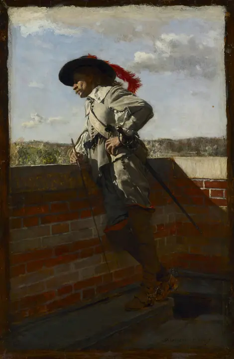 En una terraza, Ernest Meissonier