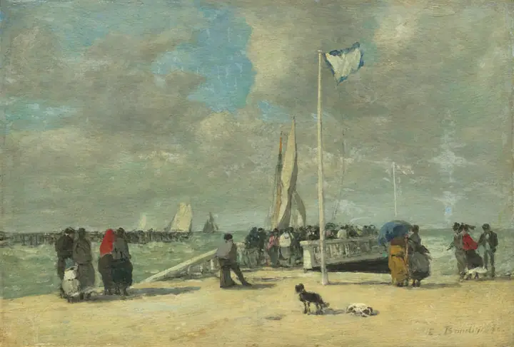 En el embarcadero, Eugène Boudin