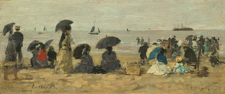 La playa, Eugène Boudin