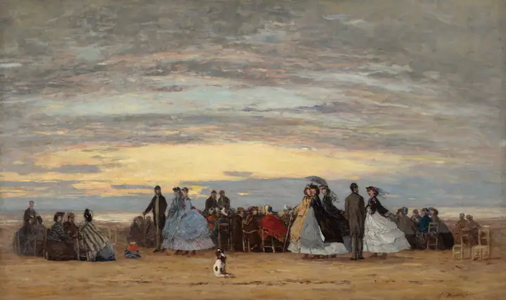 La playa de Villerville, Eugène Boudin
