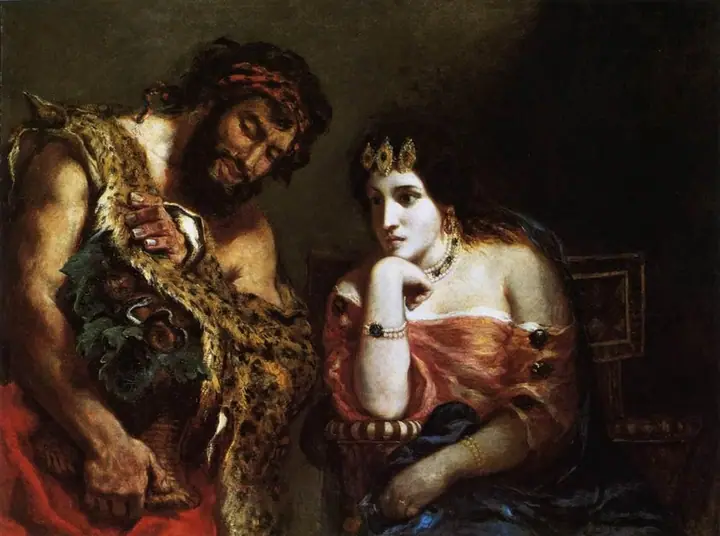 Cleopatra y el campesino, Eugène Delacroix