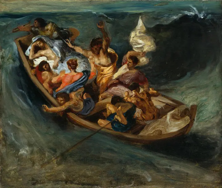 Cristo en el mar de Galilea, Eugène Delacroix