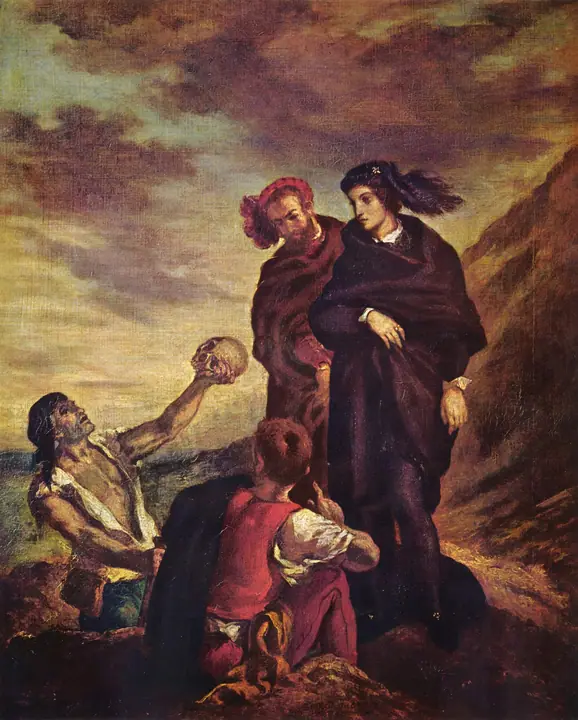 Hamlet y Horacio en el cementerio, Eugène Delacroix