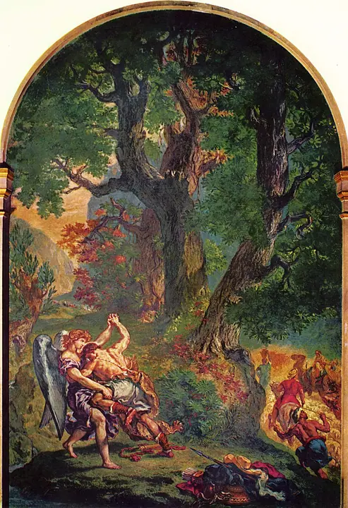 Jacob luchando con el ángel, Eugène Delacroix