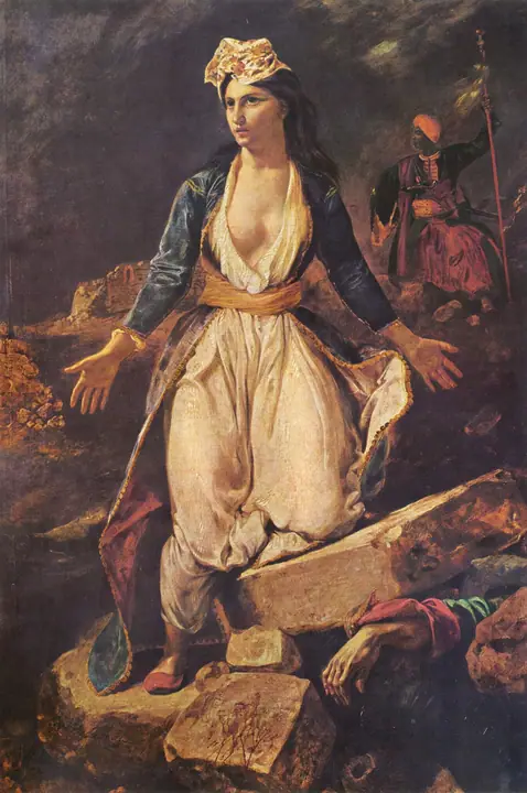 La Grecia sobre las ruinas de Missolonghi, Eugène Delacroix