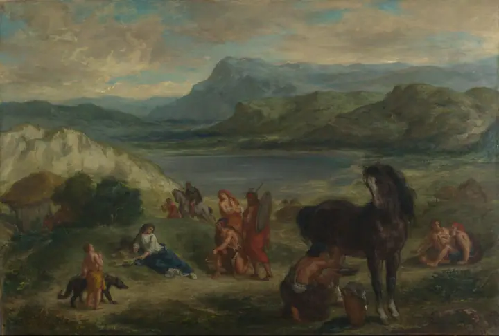 Ovidio entre los escitas, Eugène Delacroix