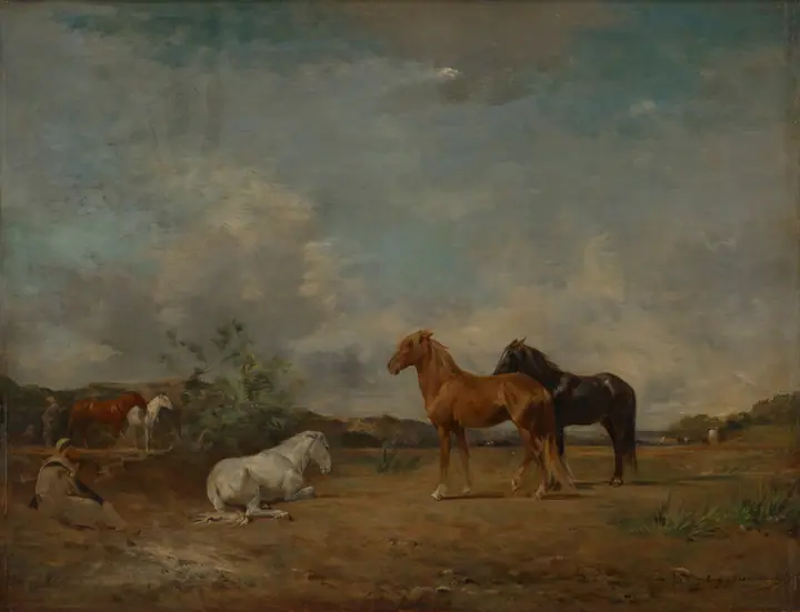 Campamento árabe, Eugène Fromentin