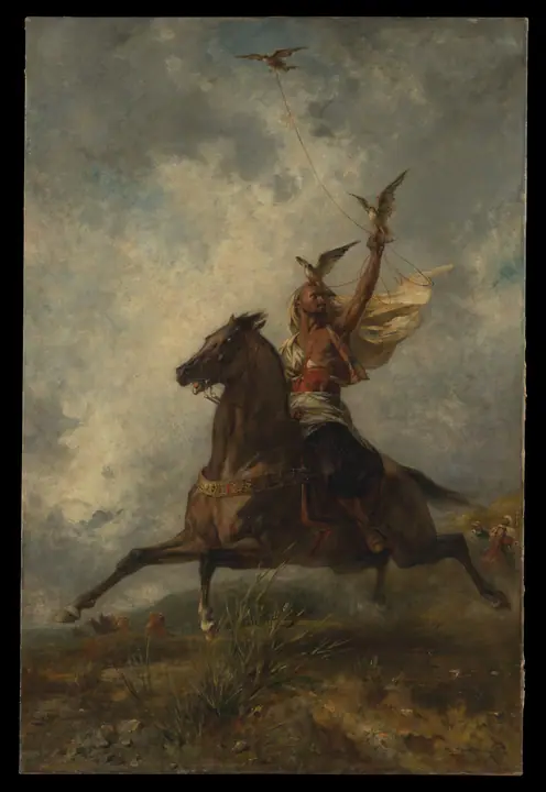 El halconero árabe, Eugène Fromentin