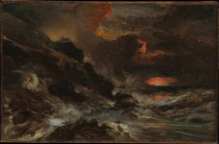 Tormenta frente a la costa de Normandía, Eugène Isabey