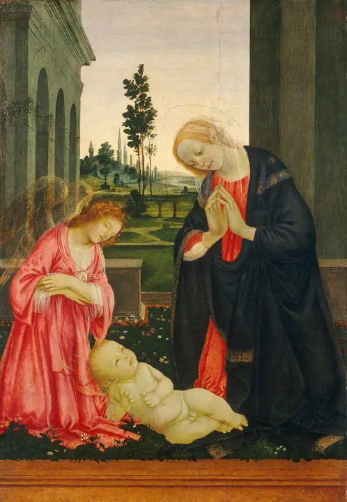 La Adoración del Niño, Filippino Lippi