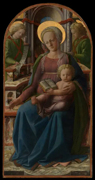 Virgen con el Niño entronizada con dos ángeles, Fra Filippo Lippi
