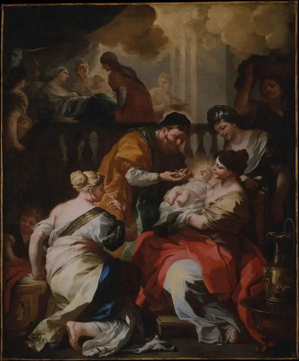 El nacimiento de la Virgen, Francesco Solimena