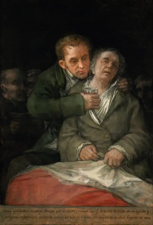Autorretrato con el doctor Arrieta, Francisco de Goya