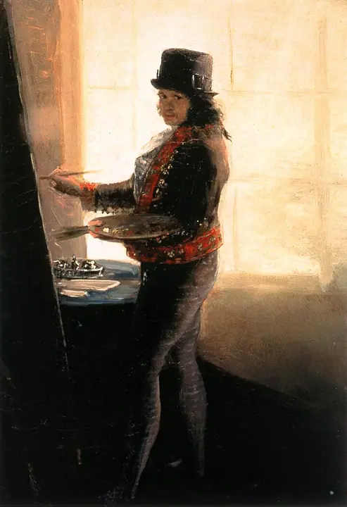 Autorretrato en el taller, Francisco de Goya