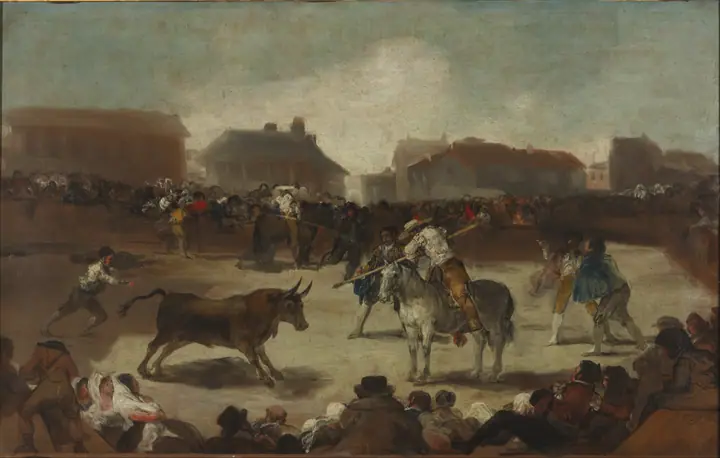 Corridas de toros en un pueblo, Francisco de Goya