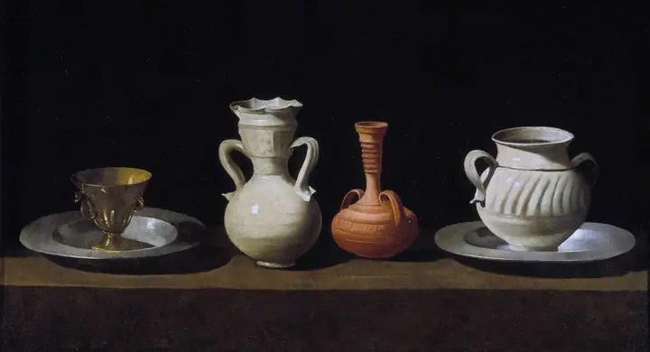 Bodegón con cacharros, Francisco de Zurbarán