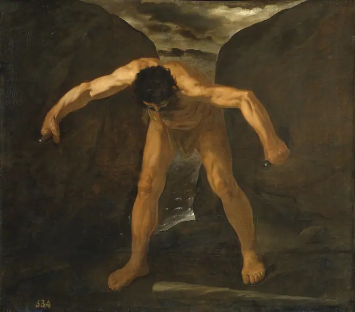 Hércules separando los montes Calpe y Abyla, Francisco de Zurbarán